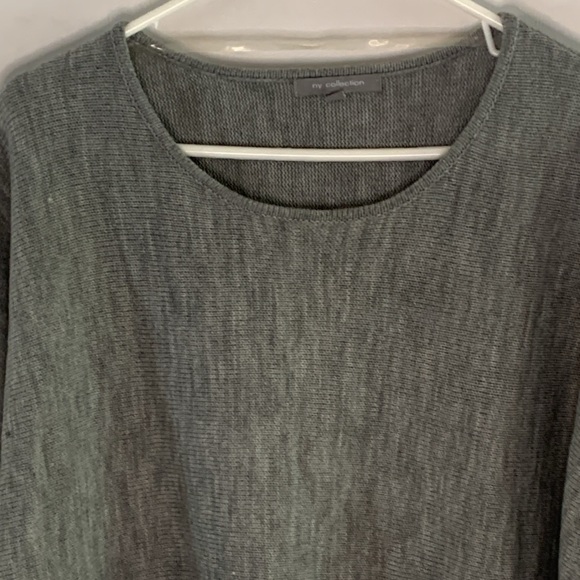 My Collection grey oversized sweater with fringe Size XL - Picture 2 of 9